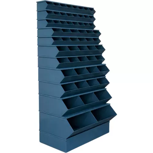 stackbin-steel-stack-bin-59-compartment-multi-size-sectional-unit-37-w-x-24-d-x- Stackbin Steel Stack Bin, 59 Compartment Multi-Size Sectional Unit 37"W x 24"D x 76"H, Black