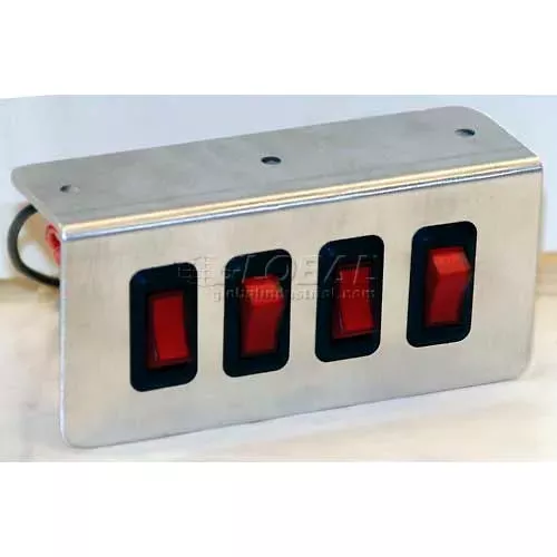 Switch Panel, Quad, On-Off Illuminated, - Min Qty 2