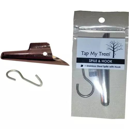 tmt02145-tap-my-trees-maple-sugaring-spile-hook TMT02145 Tap My Trees Maple Sugaring Spile & Hook