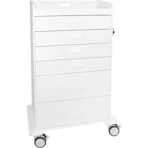trippnt-locking-6-drawer-procedure-cart-white-31-w-x-20-d-x-48-h TrippNT Locking 6 Drawer Procedure Cart, White, 31"W x 20"D x 48"H