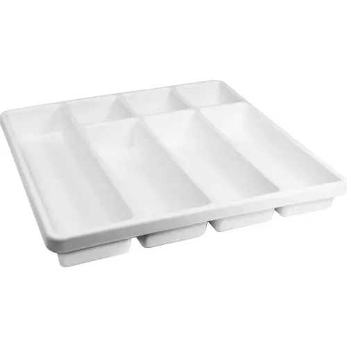 trippnt-white-big-7-compartment-drawer-organizer-19-w-x-18-d-x-2-h TrippNT White Big 7 Compartment Drawer Organizer, 19"W x 18"D x 2"H