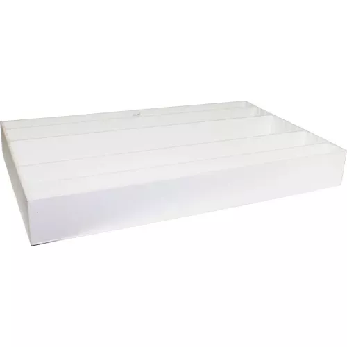 trippnt-white-pvc-large-pipette-storage-box-drawer-organizer-25-w-x-16-d-x-3-h TrippNT White PVC Large Pipette Storage Box and Drawer Organizer, 25"W x 16"D x 3"H