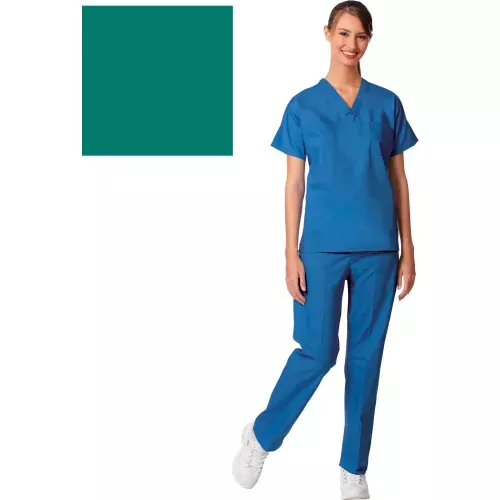 unisex-set-in-sleeve-scrub-shirt-reversible-jade-l Unisex Set-In Sleeve Scrub Shirt, Reversible, Jade, L