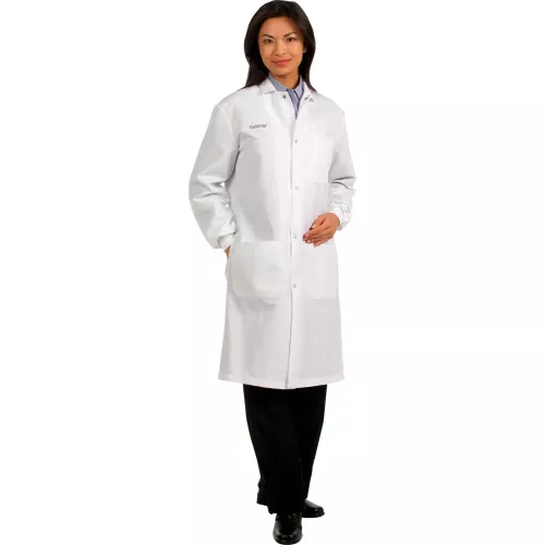 unisex-snap-front-lab-coat-white-2xl Unisex Snap Front Lab Coat, White, 2XL