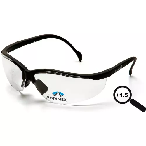 v2-readers-safety-glasses-clear-1-5-lens-black-frame-pkg-qty-6 V2 Readers Safety Glasses Clear +1.5 Lens , Black Frame - Pkg Qty 6