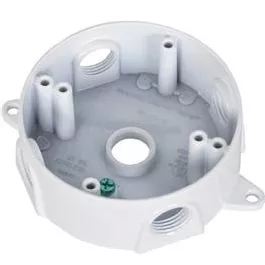 white-weatherproof-round-outlet-box White Weatherproof Round Outlet Box