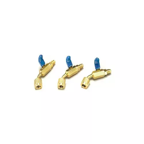 yellow-jacket-1-4-3-pack-compact-ball-valve-adapter-hose-45-93842 Yellow Jacket 1/4" 3 Pack Compact Ball Valve Adapter Hose - 45° 93842