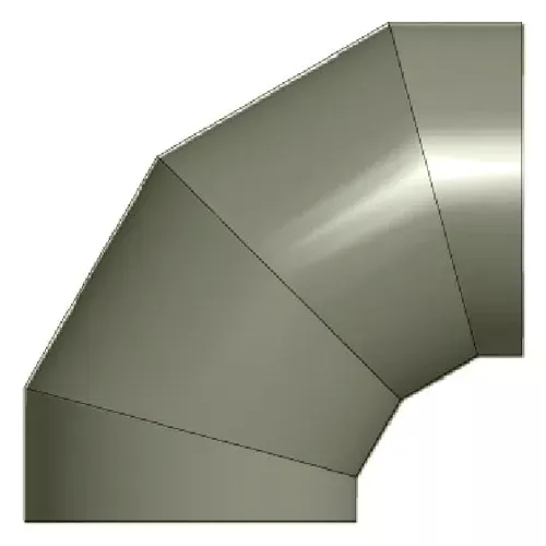 Zip-A-Duct™ 16" Diameter 90 ° Gray Right Hand Elbow