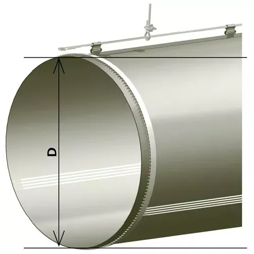 zip-duct-16-gray-straight-section-without-vents-10-long Zip-A-Duct™ 16" Gray Straight Section Without Vents - 10' Long