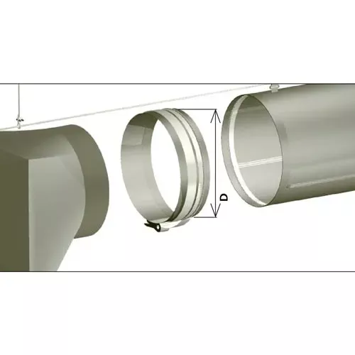 Zip-A-Duct™ 24"Gray Inlet Section