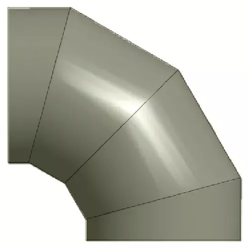 zip-duct-36-diameter-90-gray-left-hand-elbow Zip-A-Duct™ 36" Diameter 90 ° Gray Left Hand Elbow