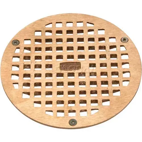 zurn-5-dia-round-floor-drain-w-screws-brass Zurn 5" Dia. Round Floor Drain W/Screws, Brass