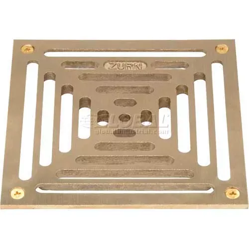 Zurn 8" x 8" Square Floor Drain W/Screws, Brass